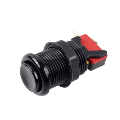 Six Pack American Style Standard Arcade Buttons Switchable Happ Type 30mm Push Button Set Black Microswitch Side View