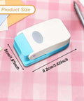 Dope Tiny Paper Punch Hole Puncher For Scrapbooking And Photo Albums, Oval Shape, acrylic and metal cutter on checked tablecloth