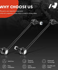 Two Pack Front Sway Bar Links Stabilizer Kit for Chevrolet Malibu 2013 to 2015 showing solid arm and premium materials