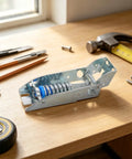 Beefy Sturdy Refrigerator Hinges With Thick Spring Loaded Design And Three Mounting Holes for Freezers on wooden table