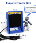 Portable Soldering Fume Extractor Anti ESD Smoke Absorber With Activated Carbon Filter, tabletop size with power cord