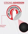 Set Of 15 Durable Vinyl Fire Extinguisher Inside Signs, 3x3 Inch, UV Resistant, Easy Peel And Apply, strong adhesion