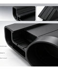 Close-up of the Straight Flow Under Garage Door Vent With Heavy Duty 6 Inch Duct Adapter, showcasing smooth edges and duct connection.