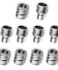 Stainless Steel Garden Hose Quick Connect Fittings Set No Fuss Three Quarter Inch GHT Quick Connectors for Hoses and Sprayers