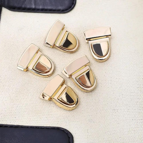 Light Gold Metal Twist Lock Clasps For Purses Bags And Wallets 5 Piece Set Secure Purse Hardware For DIY Handbags Briefcases And Wallet Making Durable Finish And Easy Lock Mechanism