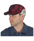 Yukon Cap Winter Hat With Windproof Water Resistant Pertex Endurance Shell And Plush Fleece Lining For Bone Chilling Cold Subzero Weather Protection Redwood Black Small worn by a man