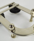 Stainless Steel 6 Foot Barn Door Track Hardware Kit For Sliding Closet Doors, roller assembly close-up, heavy duty