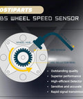 Front And Rear Wheel Speed Sensor Abs Package For Gm Trucks Suv 2 Piece Straight Up Durable Oem Drop In Plug And Play Compatible With Tahoe Suburban Silverado Escalade Ride Ready Setup, detailed diagram showing ABS sensor installation.