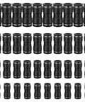 All in One 40 Piece Push to Connect Fittings Kit for Pneumatic Air Lines with 2 Way Quick Release Connectors, black fittings