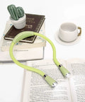 Green LED Neck Book Light With USB C Rechargeable Battery Hands Free Reading Light For Bedtime Reading Knitting Walking Or Jogging