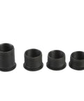 Four inserts of a Cylinder Head Rethread Kit For Aluminum Heads Only With Tap And Reamer And Three Eighths Inch sizes.