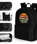 Retro Scuba Dive Style 16 Inch Laptop Backpack With Large Capacity Daypack featuring durable polyester and padded straps