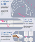 Front view: Balloon arch stand kit by CORALMEE, 6IN1, 10.8 ft adjustable balloon column with base.