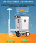 Straight Fire Rideable Electric Suitcase 20 Inch Smart Carry On Luggage For Adults with one-touch folding feature.