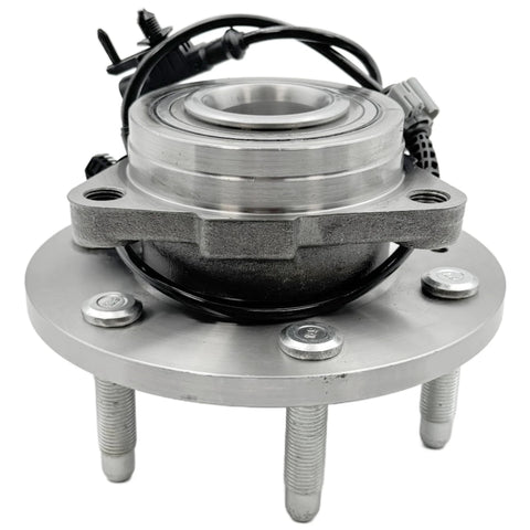 Front view of Front Wheel Hub And Bearing Assembly For 2007 2014 GM Full Size SUVs And Trucks 4WD Bolt On Direct Fit.