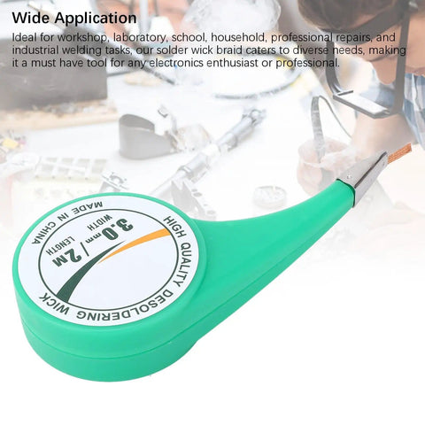 Pro Grade Solder Wick Braid With Flux Brass Desoldering Wicks For PCB Cleaning And Repair 2m Length 3.0mm Width