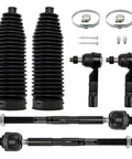 Front Tie Rod Kit With Inner And Outer Tie Rod Ends And Boots Bellows And Locking C Clamps For Jeep Liberty 2008 2009 2010 2011 2012 And Dodge Nitro 2007 2011 Heavy Duty Suspension Kit EV800416 Six Piece