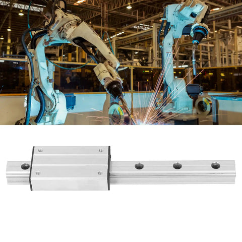 Rock Solid Three Hundred Millimeter External Biaxial Metal Linear Guide Rail With Slide Block, showcasing precision engineering and smooth tracking.