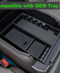 Center Console Organizer Insert For 2024 2025 2026 Ford F150 And F150 Lightning ABS Plastic Half Sized Tray Armrest Storage Box