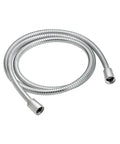 69-Inch Handheld Shower Hose With Double Lock Connection, Spot Resist Brushed Nickel Finish, coiled on white background