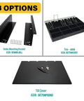 Heavy Duty 18 Inch POS Cash Drawer With Stainless Front And Ball Bearing Slides, Holds 5 Bills And 8 Coins, Removable Coin Tray