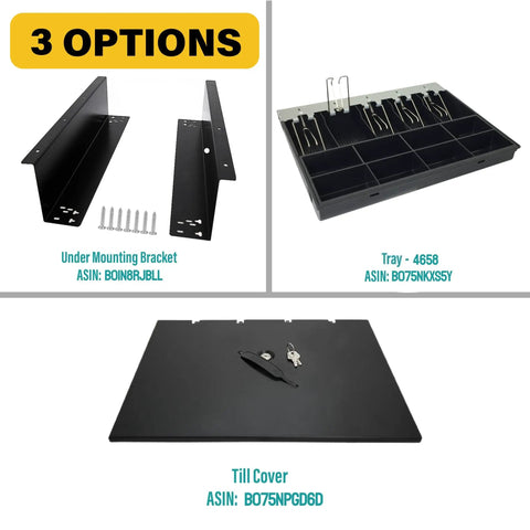 Heavy Duty 18 Inch POS Cash Drawer With Stainless Front And Ball Bearing Slides, Holds 5 Bills And 8 Coins, Removable Coin Tray