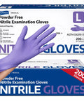 Pro Grade Nitrile Disposable Gloves 200 Count Latex Free Powder Free Chemo Rated Food Safe Exam Gloves Large Thick 3.5 Mil