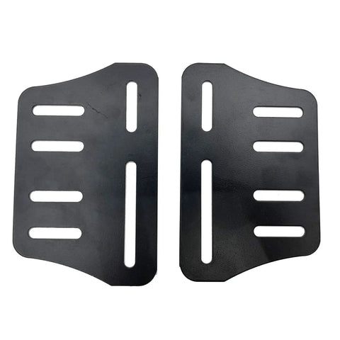 Two Piece Heavy Duty Bed Frame Brackets Modification Plates Adapter Connector For Headboard Footboard Wood Furniture Gap Fixer Dead Set Reliable With Zero Wiggle Room Built Different To Keep Your Frame Locked Tight Tonight, black steel plates.