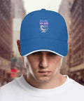 Women's Breathable Sports Hat Blue Cap With Front Artwork, Lightweight Soft Comfort Fit For Running, Hiking, And Everyday Wear