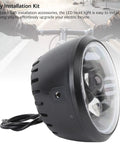 Ultra Bright LED Front Headlight For Night Rides On E Bikes High Visibility Bike Lamp With Rugged ABS Build detailed view