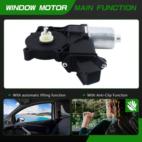 Front Driver Side Power Window Motor Replacement for Mustang 2015 2020, Direct Fit No Fuss With A 7 Pin Plug And Play, Anti Clip Function, Precise Mounting Holes, Reference FR3Z7823395-A FR3Z7823395A FR3Z9923395B, Easy Install, black plastic window motor with metal shaft