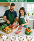 Quart Vacuum Sealer Bags For Food 8x11 Inch with Pre Printed Label Area BPA Free safe for storing meat and vegetables.