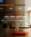 Living room with dimmable LED Recessed Can Lights 5 To 6 Inch 12 Pack Dimmable Damp Rated 950LM 12.5W ceiling lights