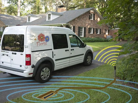 Wireless Driveway Alarm With Electromagnetic Vehicle Detection Indoor Receiver 400 Foot Range Battery Powered Expandable Security System