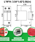 Technical diagram of Two Pole 40KA DC Surge Protector For Solar PV And Home Lightning Protection Heavy Duty 1000V Rating 2P Arrester