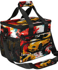 Insulated Picnic Backpack Lunch Bag For Food And Drinks With Spacious 12x9x10 Inch Interior, Retro Car Style Design