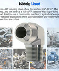 Three Quarter JIC 37 Degree Male To Half Inch NPTF Male Hydraulic Hose Fittings 90 Degree Elbow Adapter, metal fitting