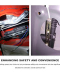Installation of 2 Pack Car Power Door Lock Actuators 12V 2 Wire Central Locking System Kit in vehicle door frame.