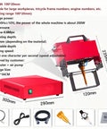 Rock Solid Pneumatic Dot Peen Marking Machine For Chassis Codes And Engine Tags Portable Metal Engraver Workhorse With Knockout Performance Pure Copper Motor dimensions and components layout.