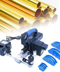 Knock Out Those Bends Hassle Free With This Wireless Lithium Battery Pipe Bender for shaping soft copper tubing, includes bending molds.