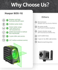 Comparison of Self Leveling Green Cross Line Laser Level Box 1G with other laser levels features and benefits