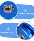 Aluminum Alloy U Groove Bearing Pulley For Cable Systems With Dual Bearings - Quiet, Smooth Roller For Gym Attachments, Heavy Duty Weight Training, High Efficiency, Stable And Durable Pro Grade Build, blue compact size