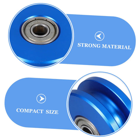 Aluminum Alloy U Groove Bearing Pulley For Cable Systems With Dual Bearings - Quiet, Smooth Roller For Gym Attachments, Heavy Duty Weight Training, High Efficiency, Stable And Durable Pro Grade Build, blue compact size
