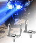 2 Pack Adjustable Motorcycle Spotlight Mounting Brackets For Off Road Bikes And Scooters, alloy mounts and bright fog lights