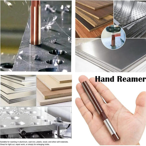 Chucking Reamer 18mm H8 9CrSi Alloy Tool Steel Lathe Milling Cutter With Straight Flutes and Round Shank on metal and wood