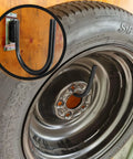 E Track J Hooks Heavy Duty Hanging Hooks For Trailers Built Tough Permanent Steel J Fasteners mounted on tire