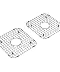 36 Inch Double Bowl Apron Front Sink Grids Set of 2 in Stainless Steel for Apron Front Sinks, Heavy Duty Protection, Easy to Clean Kitchen Grates