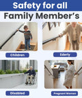 Safety for all family members using Killer 3 Feet Aluminum Handrail Kit For Indoor Stairs with adjustable brackets and high grip.