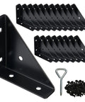 Pro Grade 2-9/16 Inch Corner Brace L Bracket Pack Of 20 Hella Sturdy Right Angle Braces with screws for furniture support