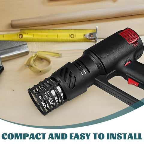 Go To Heat Gun Safety Cap And Cage Guard With Heat Resistant Cover For Crafting On Wooden Desk